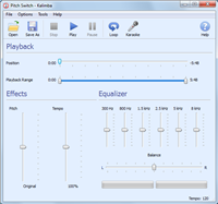 Change the speed of an MP3 with Pitch Switch